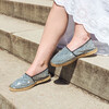 Espadrille en glitter argent