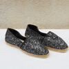 Espadrille femme en glitter chrome