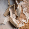 Golden wedding sandals
