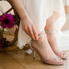 Powder pink bridal shoes