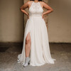 Silver wedding ankle boots