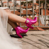 Bottines fuchsia mariage