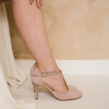 Pink glitter heel shoe