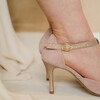 Pink glitter heel shoe