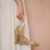 Gold glitter heel