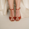 Terracotta bridal sandal