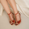 Terracotta bridal sandal