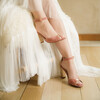 Charlotte sandal in dusty rose and bronze snakeskin print