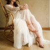Charlotte sandal in dusty rose and bronze snakeskin print