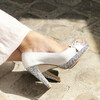 Escarpin blanc et argent mariage