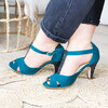 Salomé velours bleu canard et glitter starlight