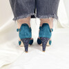 Salomé velours bleu canard et glitter starlight