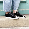 Sneakers in black suede and zebra-calf hair 