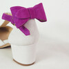 Salomé blanc cassé, chaussure mariée blanche, talon carré