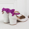 Salomé blanc cassé, chaussure mariée blanche, talon carré