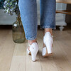Salomé plateforme en cuir lisse blanc