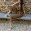 Sandale Charlotte plateforme en fines paillettes blanches et velours menthe