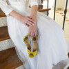 Charlotte high en velours jaune et glitter argent