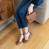 Sandales en cuir marron