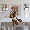 Sandales en cuir marron