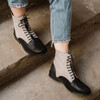 Boots à lacets en velours gris irisé et glitter paillettes noir