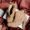 Bottines à talons camel et paillettes
