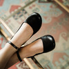 Escarpin noir bride cheville petit talon
