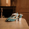 Salomé vert eucalyptus petit talon doré