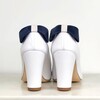 Pump in white soft leather