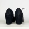 Heeled Oxford in black and silver