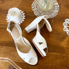 Salomé plateforme en cuir lisse blanc