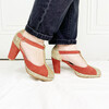 Escarpin velours terracotta 