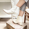 Bottines blanches vernies