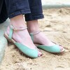 Sandale verte et dorée