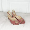 Sandales plates rose poudré bride cheville