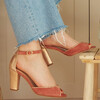 Sandale velours rose thé