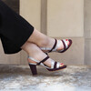 Sandale plateforme bordeaux