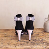 Bottines noires et roses