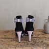 Bottines noires et roses