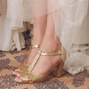 Sandale dorée mariée
