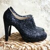 Richelieu glitter noire