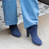 Bottine plateforme bleu marine