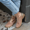 Boots Billie en velours bois de rose, fines paillettes champagne et irisé or rose 