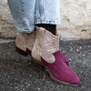Santiag bordeaux femme