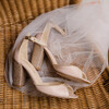Charlotte High en cuir lisse beige rosé, or blond