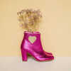 Bottine coeur fuchsia