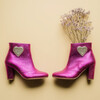 Bottine coeur fuchsia