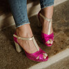 Salomé en irisés fuchsia et champagne