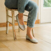 Ballerines en glitter argent