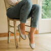 Ballerines en glitter argent